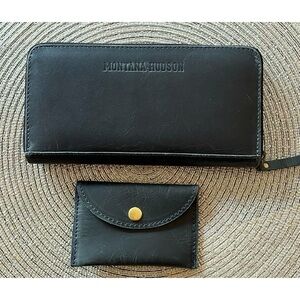 Montana Hudson Dark Green Leather Wallet and Card Holder Set